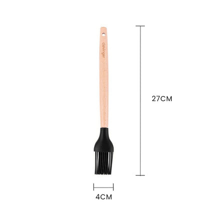 Beechwood & silicone basting brush charcoal - Image 3
