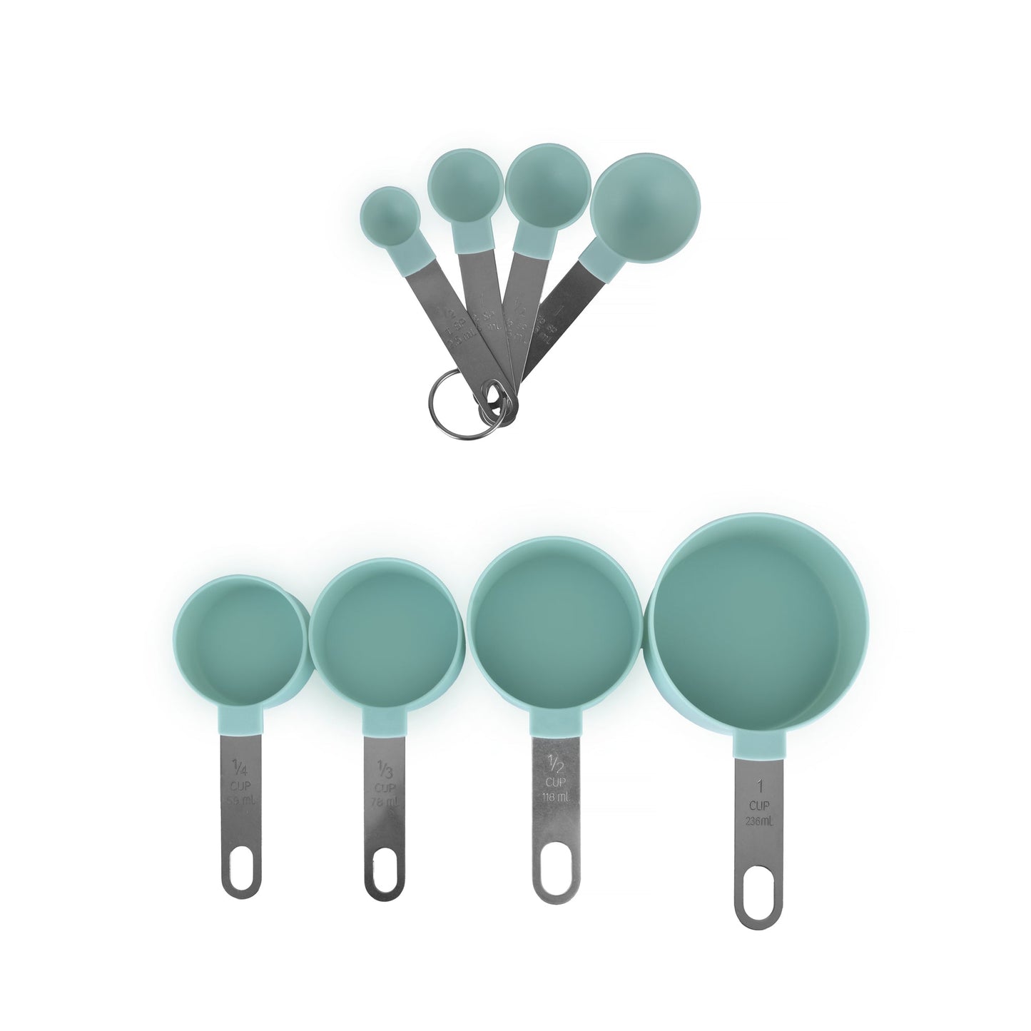 Stackable 4 Measuring Cup Set & 4 Spoon Set - Image 2