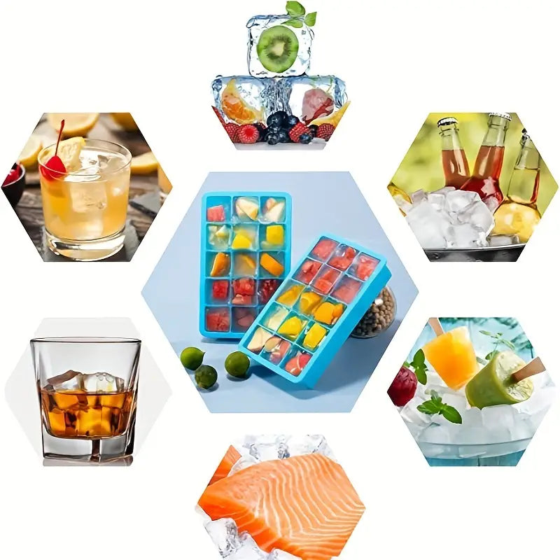 15 Grids Silicone Ice Tray Cube Molds - Image 2