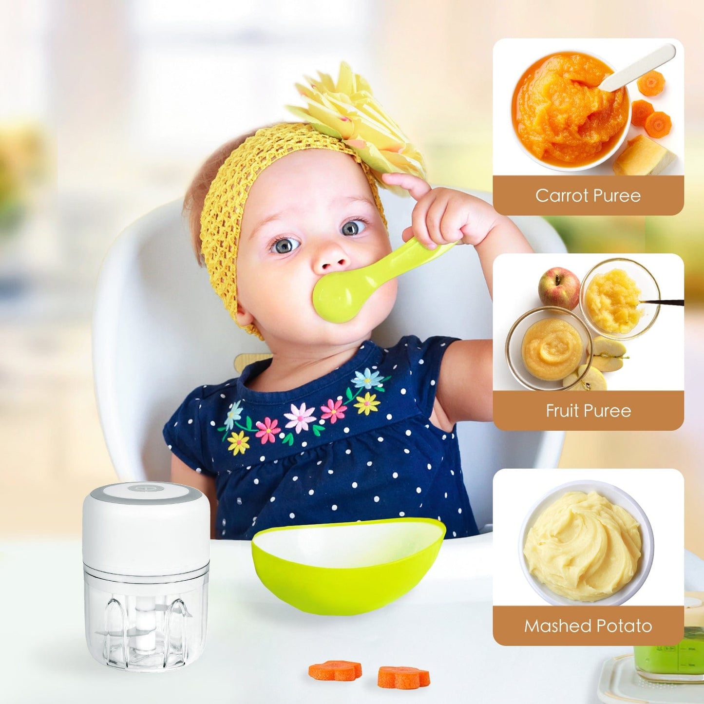 250ml Cordless USB Rechargeable Mini Food Chopper - Image 4