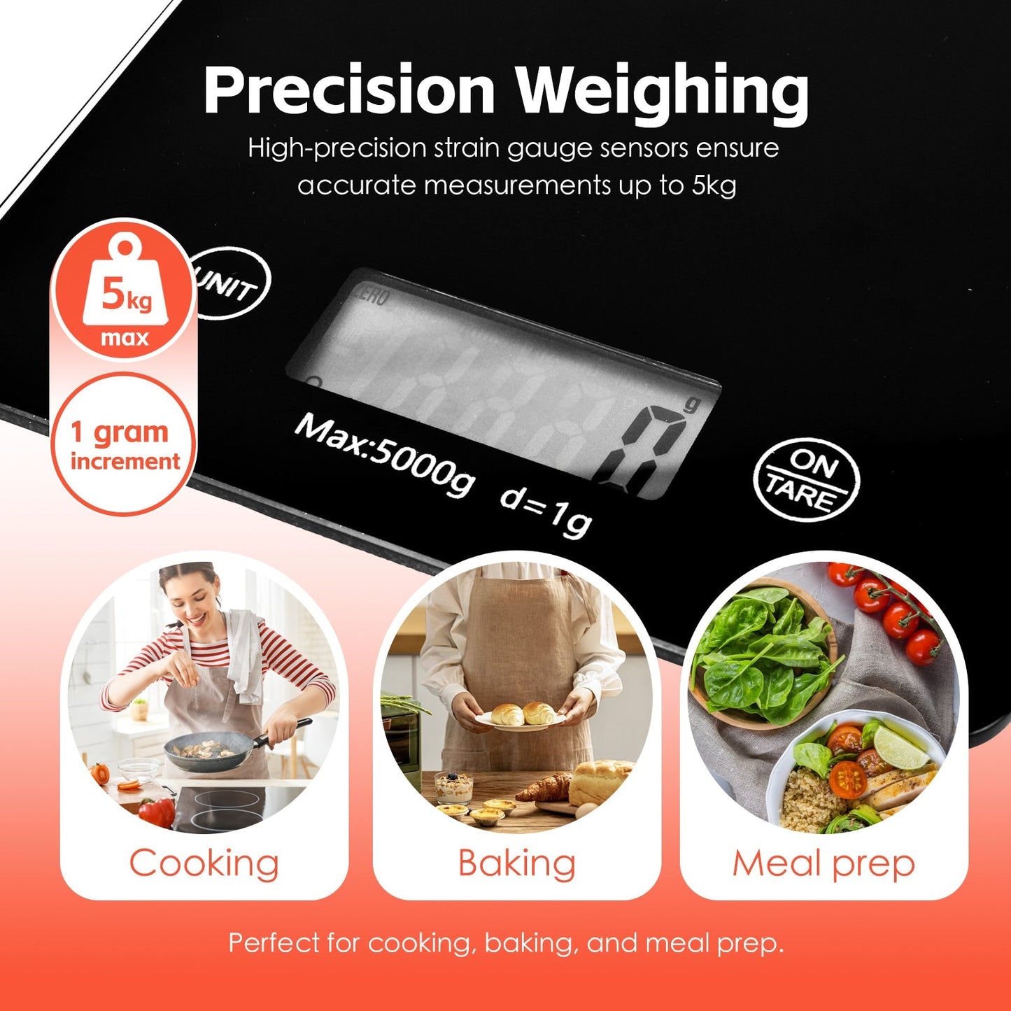 5KG Digital Glass Kitchen Scale - Image 4