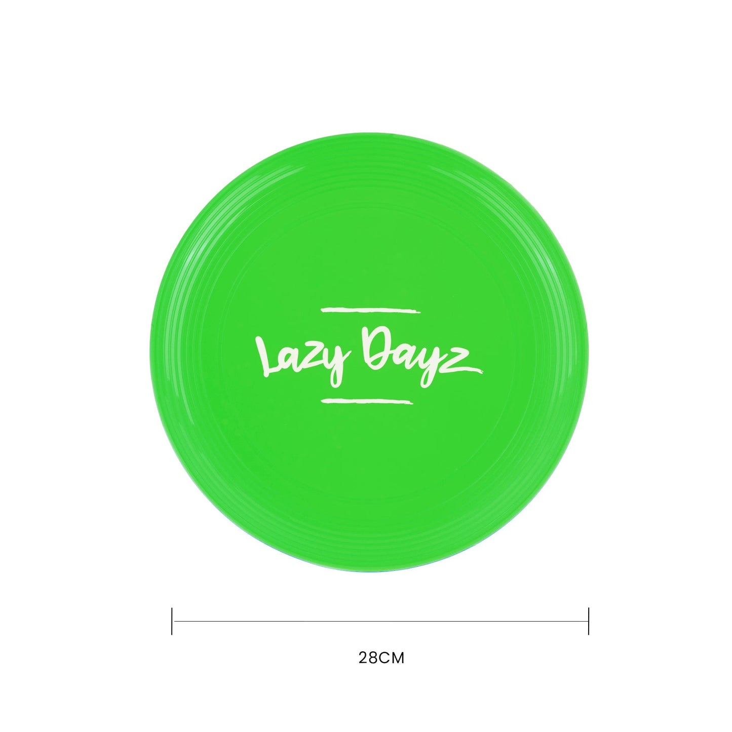 28cm Lazy Dayz Jumbo Neon Beach Frisbee - Green - Image 3