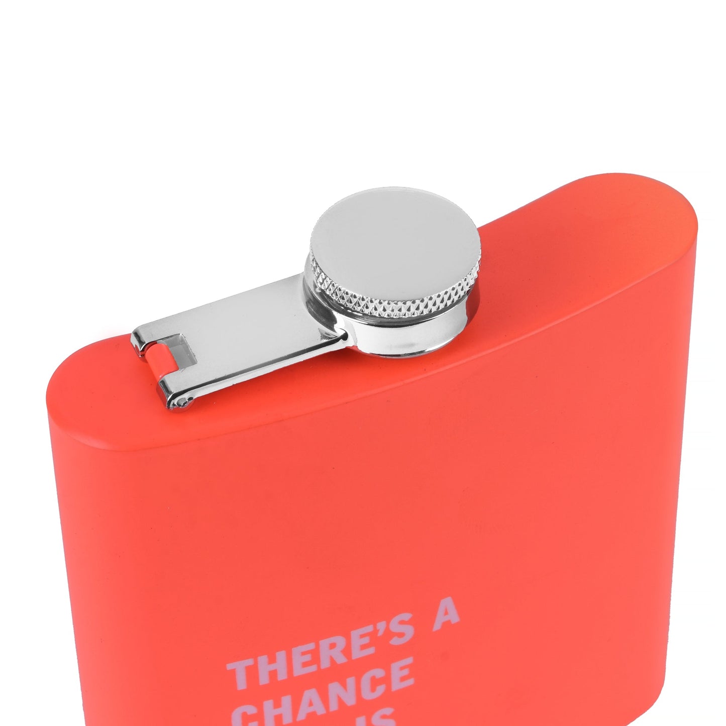 175ml Stainless Steel Hip Flask w Funny Quotes - Peach - Image 2