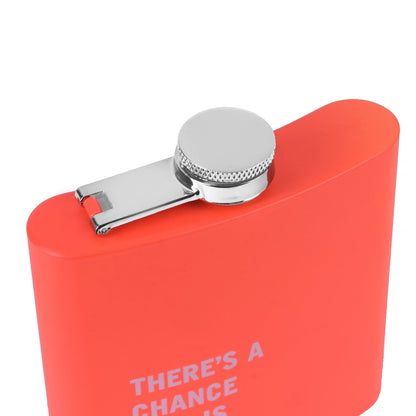 175ml Stainless Steel Hip Flask w Funny Quotes - Peach - Image 2