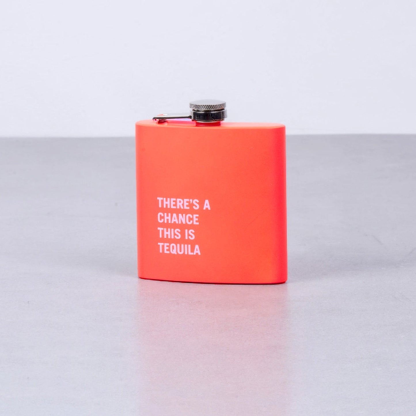 175ml Stainless Steel Hip Flask w Funny Quotes - Peach - Image 4