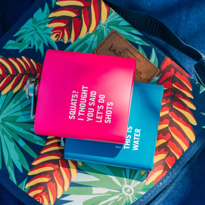 2 Pcs Stainless Steel Hip Flask (175 ml Each) – Funny Quotes, 4 Super‑Bright Colours - Image 2