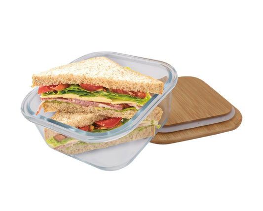 4 Pcs Bamboo Food Container - Medium - Image 2