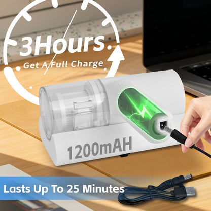 UV‑C Cordless Dust Mite Vacuum Handheld Sanitizing Cleaner with 1200 mAh Battery - Image 5