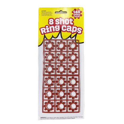 6 Cards of 8-Shot Ring Caps – 144 Shots Each, Total 684 Shots – Toy Gun Cap Refills - Image 4