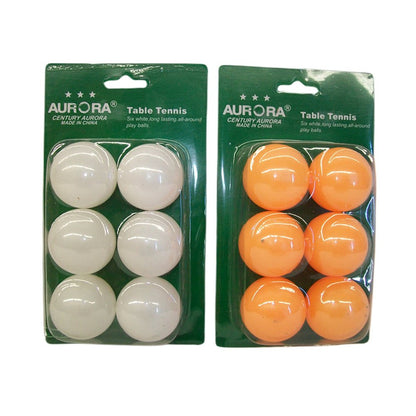 6x Table tennis balls 6 balls on card (36balls) - White - Image 2