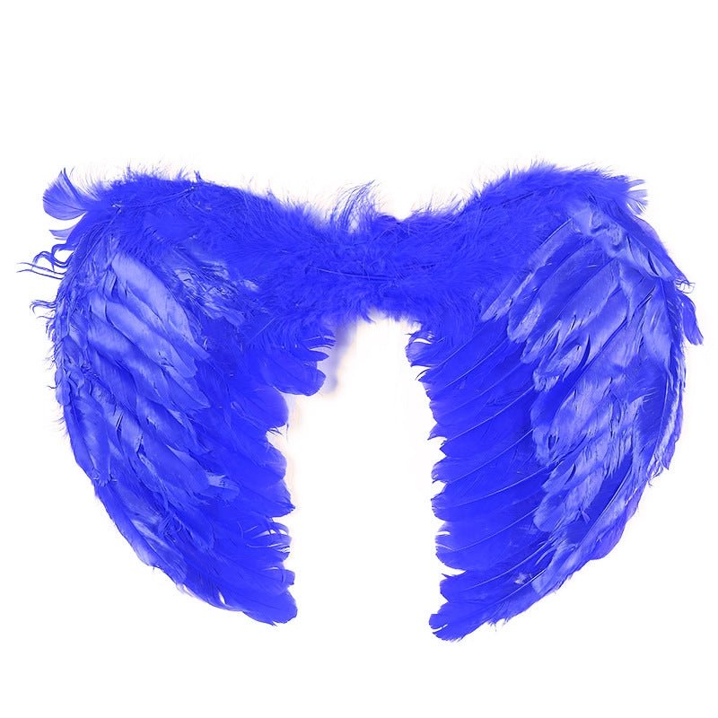 Large feather angel wings assorted colours - Blue - Image 9
