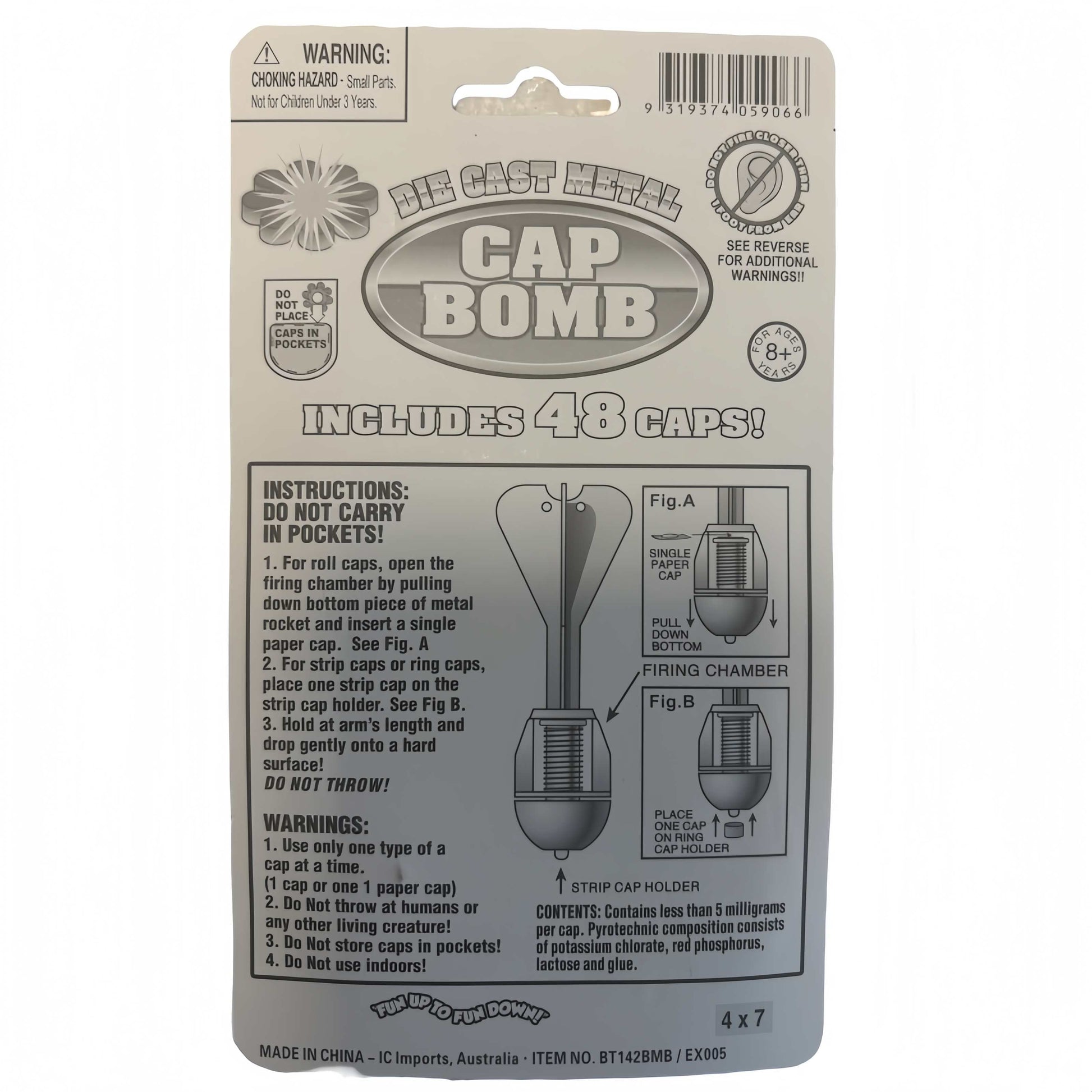 2 x Diecast Cap Bomb with 48 Shots pack, traditional toys - Image 5