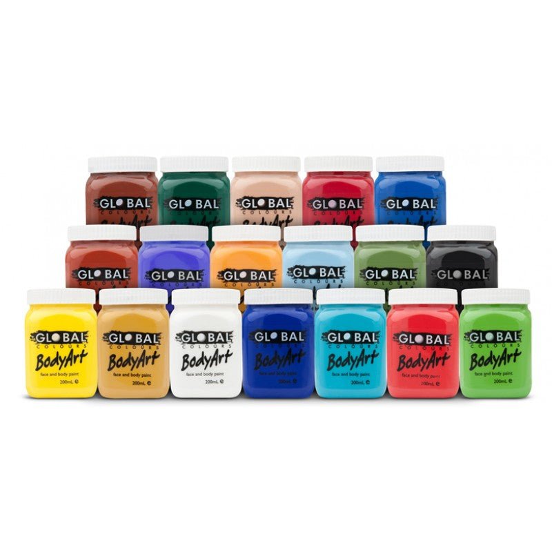Global Colours BodyArt  Face and body paint in Jar 200ml Performance quality - Deep Green