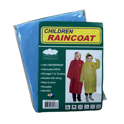 2 PCs of PEVA CHILDS' RAINCOATs fits 7~12years - Yellow - Image 5