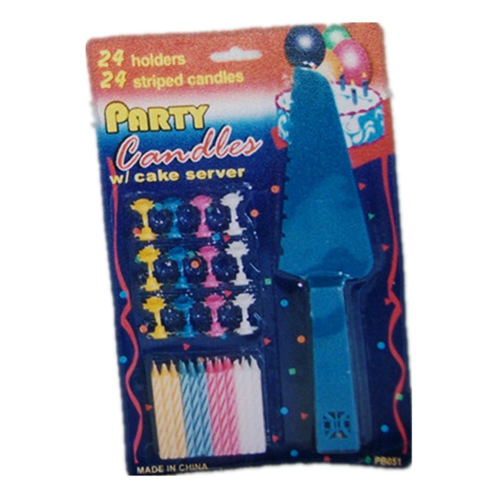 4 Sets of Party candles with Cake server sets - Image 2