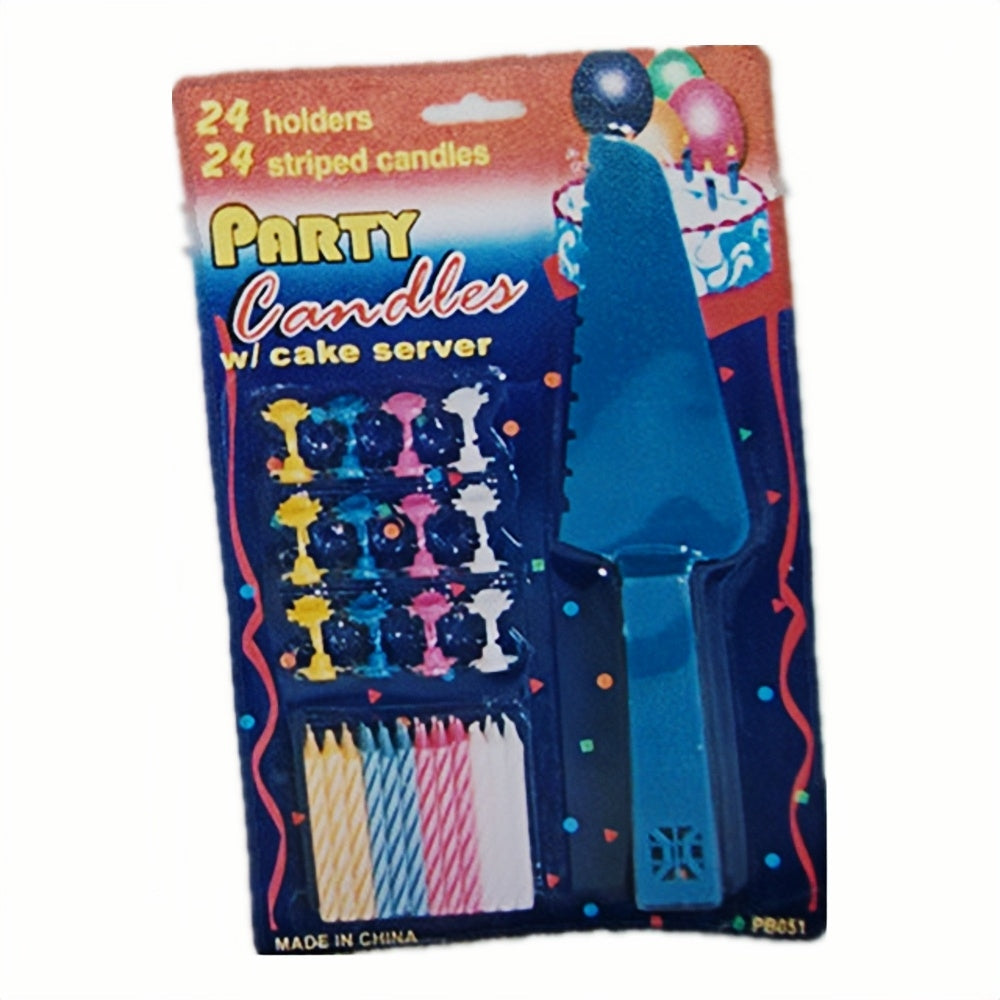 4 Sets of Party candles with Cake server sets - Image 3