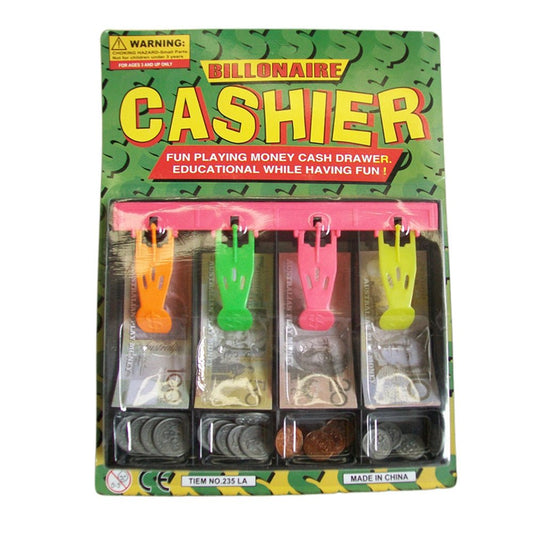 2 x cash drawer with play money