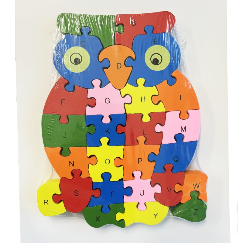WOODEN ANIMAL PUZZLES ALPHABET AND NUMBER ASSORTED - Snake - Image 3