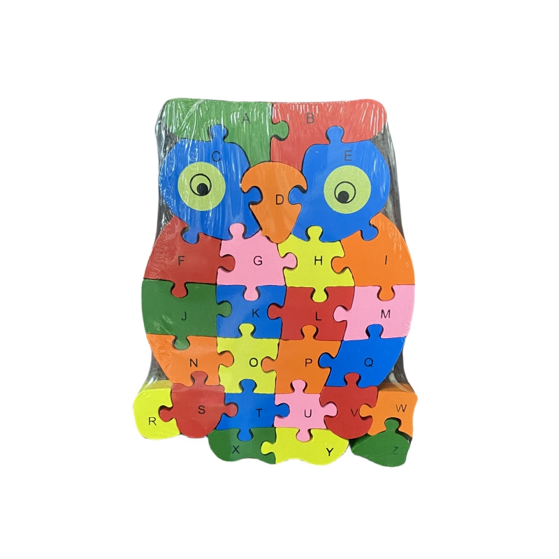 WOODEN ANIMAL PUZZLES ALPHABET AND NUMBER ASSORTED - Elephant - Image 9