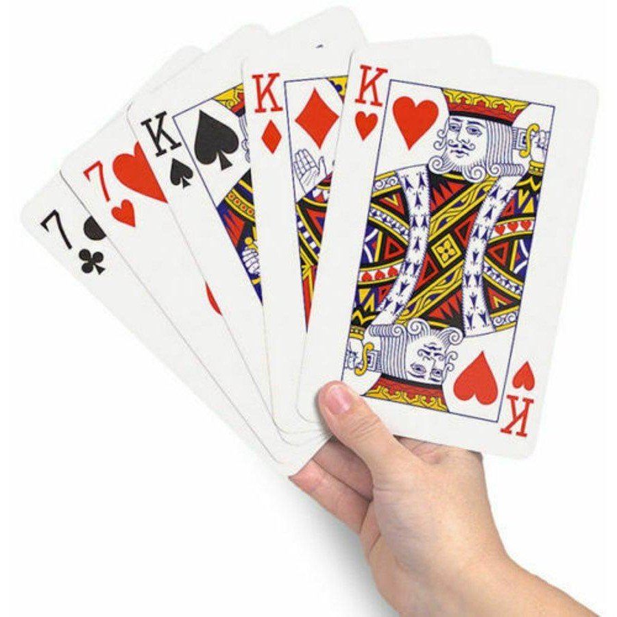 JUMBO PLAYING CARDS Large Deck Card Game Plastic Coated Poker Plating Cards - Image 2