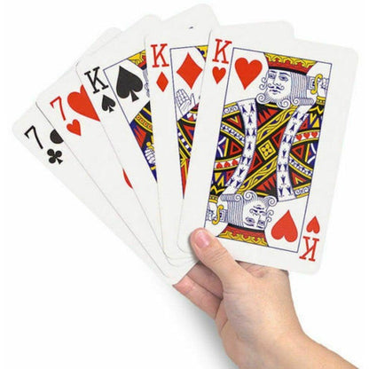 JUMBO PLAYING CARDS Large Deck Card Game Plastic Coated Poker Plating Cards - Image 2
