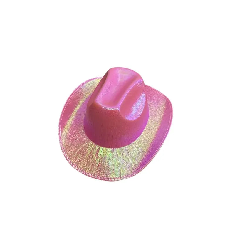Holographic Cowboy Party Hat (Adult Size) - Metallic Purple - Image 6