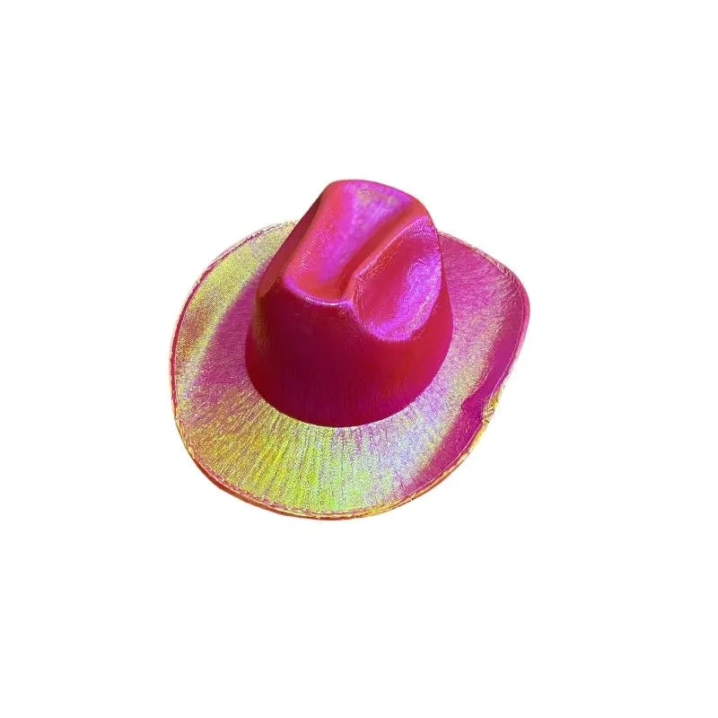 Holographic Cowboy Party Hat (Adult Size) - Metallic Purple - Image 7