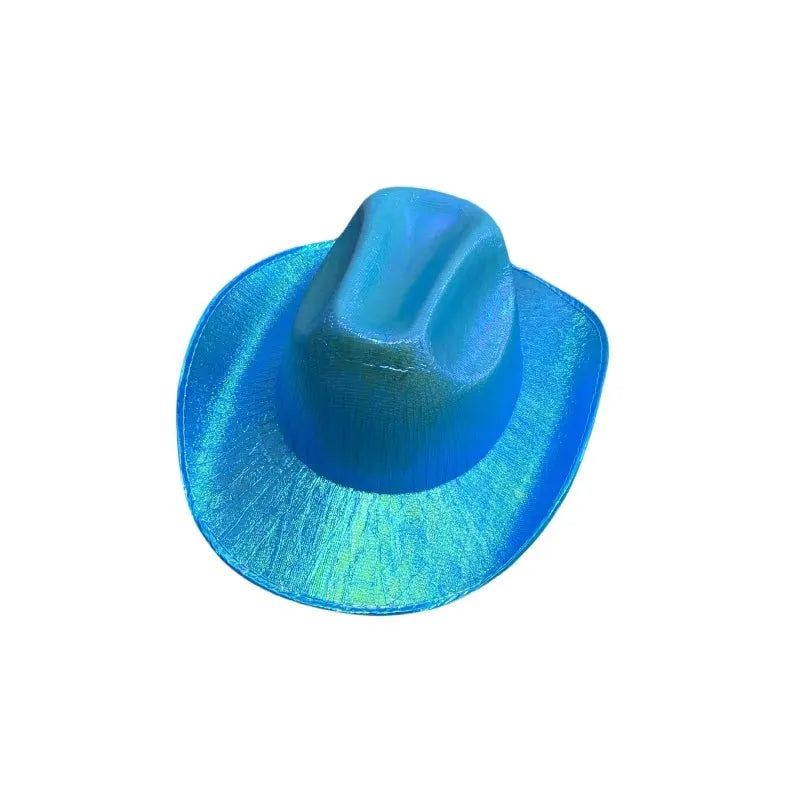 Holographic Cowboy Party Hat (Adult Size) - Metallic Purple - Image 9