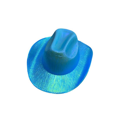 Holographic Cowboy Party Hat (Adult Size) - Rose - Image 3