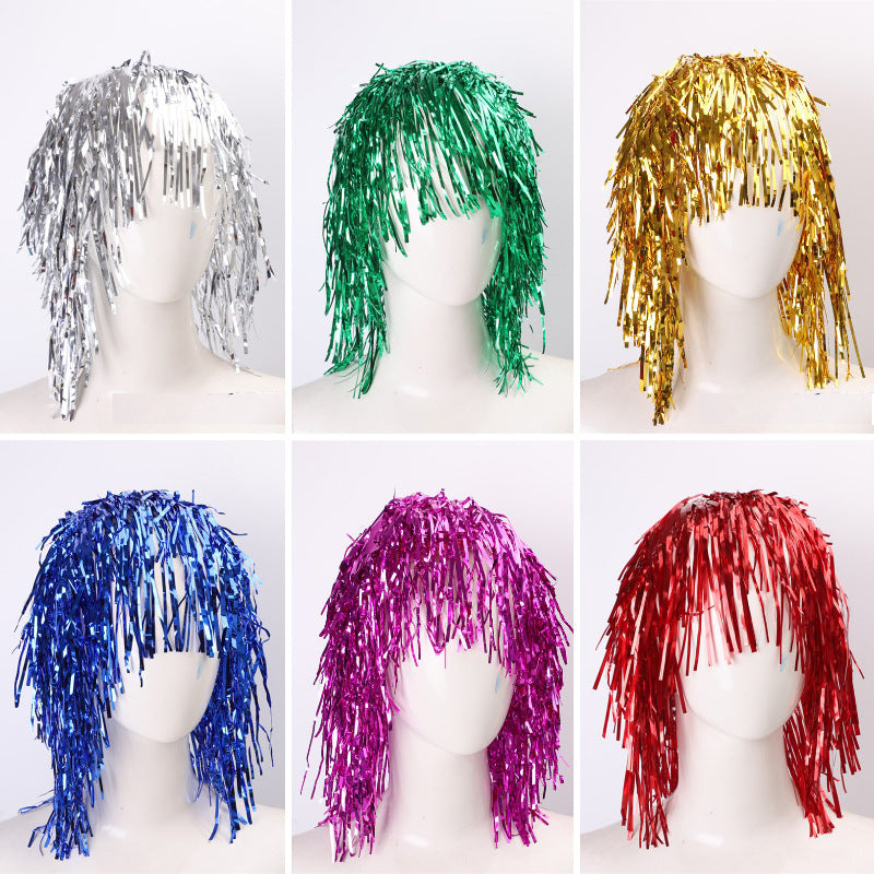 Party tinsel wig-assorted colour - Multi-colour - Image 7