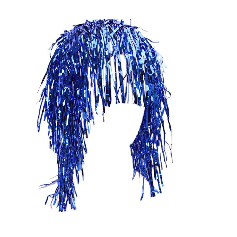 Party tinsel wig-assorted colour - Gold - Image 3
