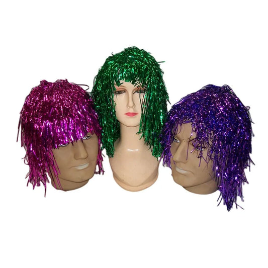 Party tinsel wig-assorted colour - Red - Image 4