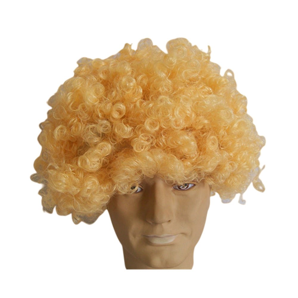 Large gold Afro wig - Image 2