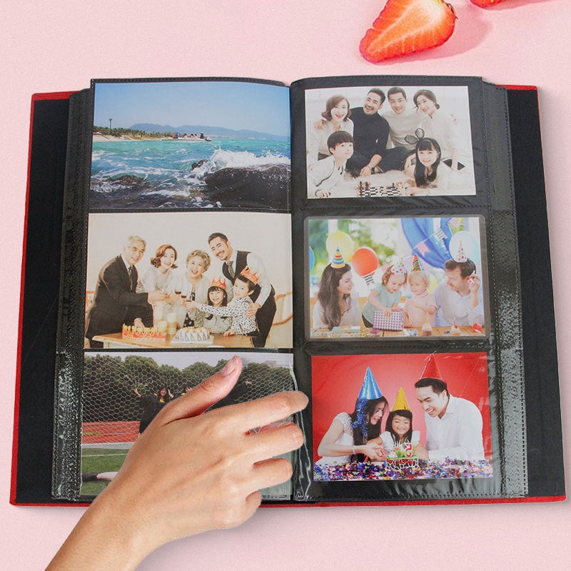 Photo album with luxurious cover Assorted colours Large 300 PCs 6 Inch - Gray - Image 3