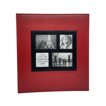 Extra Large 600-Pocket Leather Photo Album - Black - Image 5