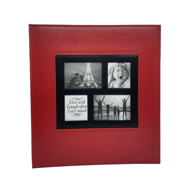 Extra Large 600-Pocket Leather Photo Album - Black - Image 8