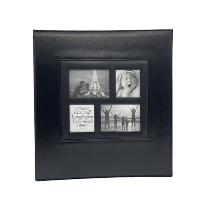 Extra Large 600-Pocket Leather Photo Album - Navy - Image 3