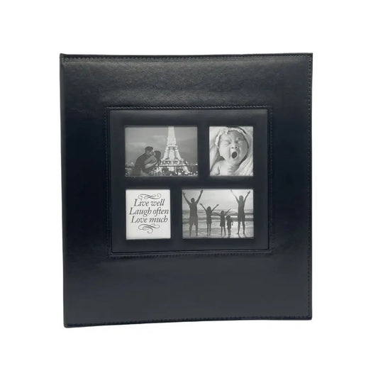 Extra Large 600-Pocket Leather Photo Album - Navy - Image 3