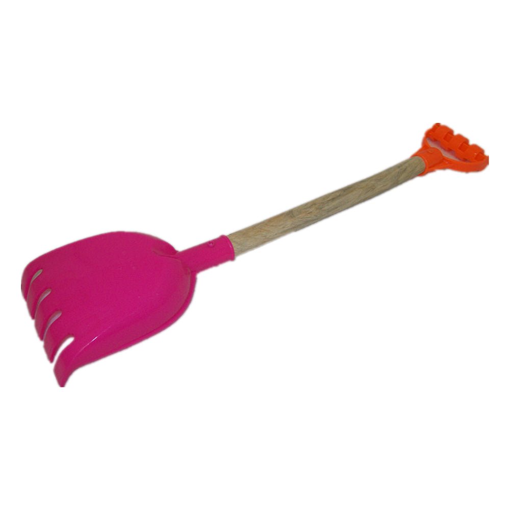 2x Wooden handle toy rake - Image 2