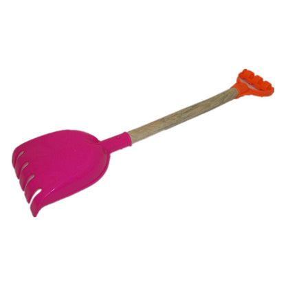 2x Wooden handle toy rake - Image 2