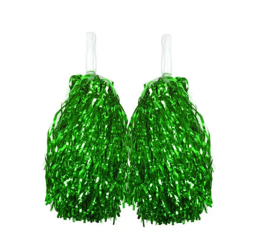 4 Sets/8pcs Metallic Team Girls' Cheerleading Dance Party Dress Pom Poms Pompoms - Red - Image 2