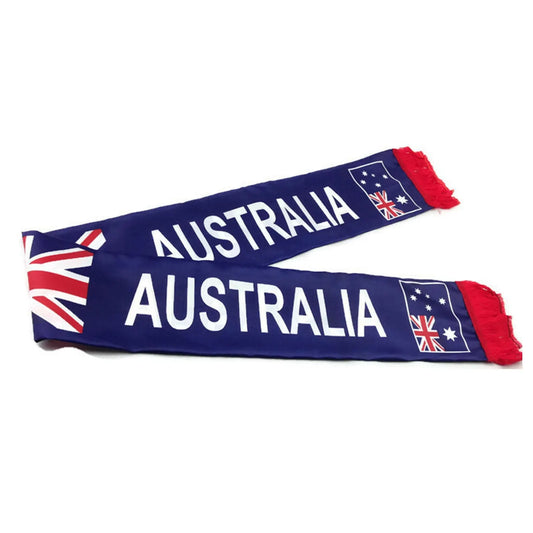 100% POLYESTER Australian National Flag SCARF Australia Day Costume Party Fringe Souvenir - Image 2