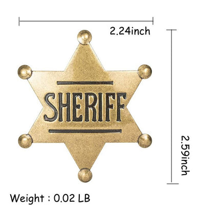 METAL SHERIFF BADGE ASSORTED COLOURS - Black - Image 5