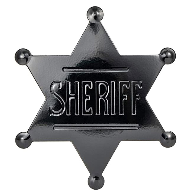 METAL SHERIFF BADGE ASSORTED COLOURS - Silver - Image 6