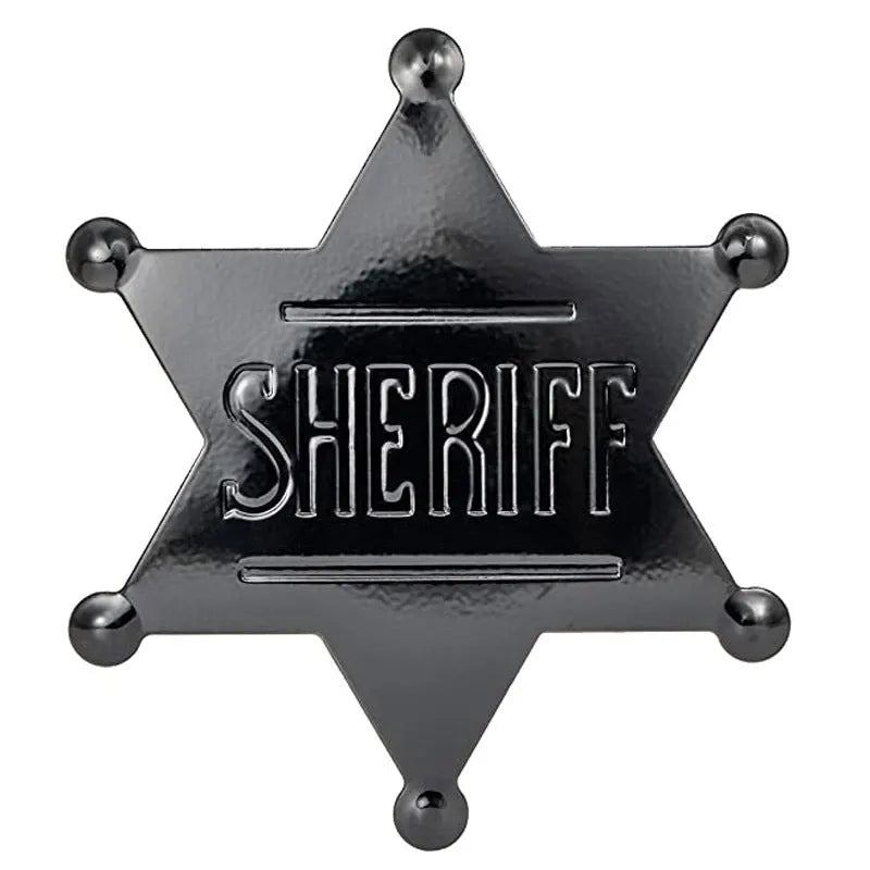 METAL SHERIFF BADGE ASSORTED COLOURS - Silver - Image 6