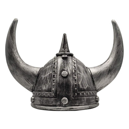 Viking Helmet Medieval Viking Horned Hat Warrior Costume Hat Cosplay-Silver Black - Image 2