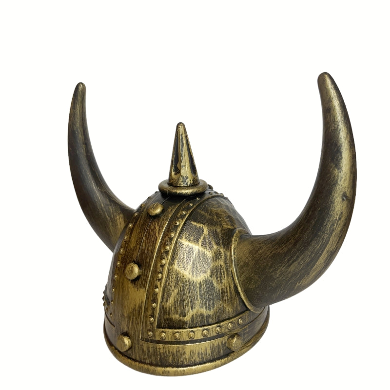 Viking Helmet Medieval Viking Horned Hat Warrior Costume Hat Cosplay-Golden Black - Image 3
