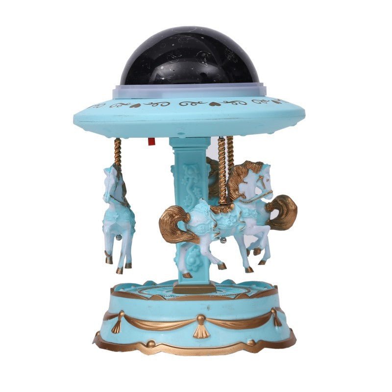 Blue Music Box Musical Carousel Horse LED Carousel Toy Child Birthday Xmas Gift - Image 2