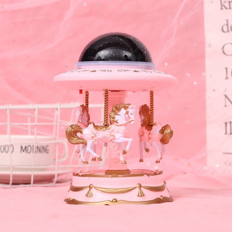 Pink Music Box Musical Carousel Horse LED Carousel Toy Child Birthday Xmas Gift - Image 2