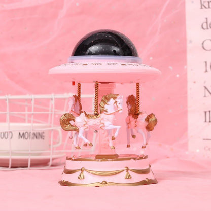 Pink Music Box Musical Carousel Horse LED Carousel Toy Child Birthday Xmas Gift - Image 2